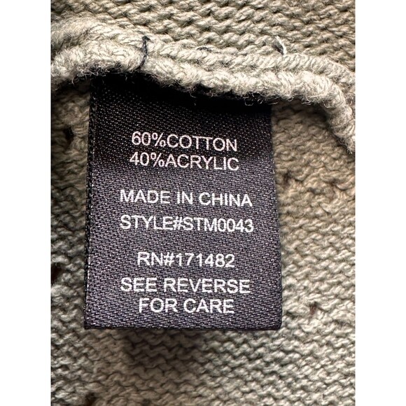 Art of Rhetoric Men’s Green Knit Polo Shirt M Cotton Blend Retro Striped Button - Picture 5 of 10